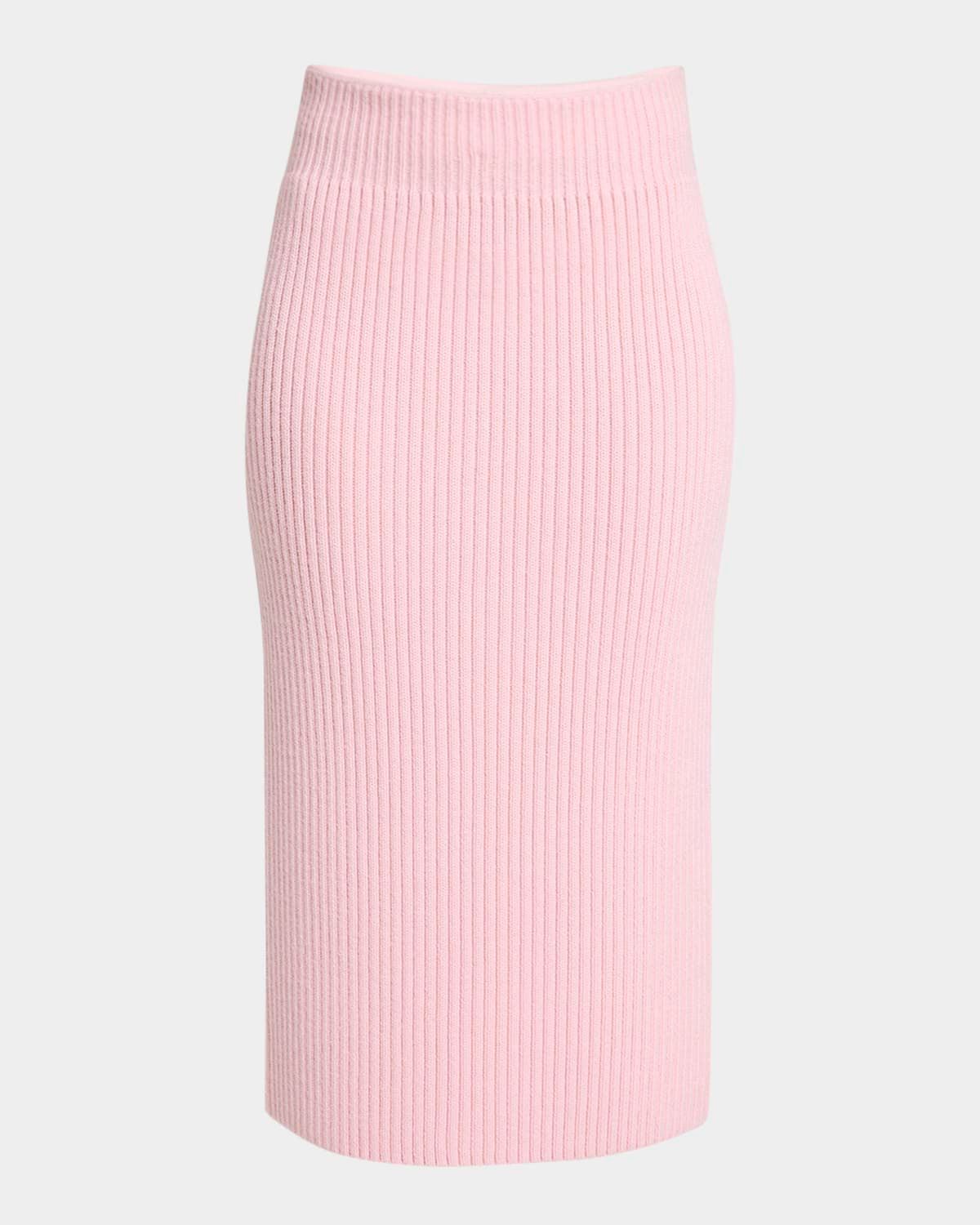 Ribbed Knit Midi Skirt