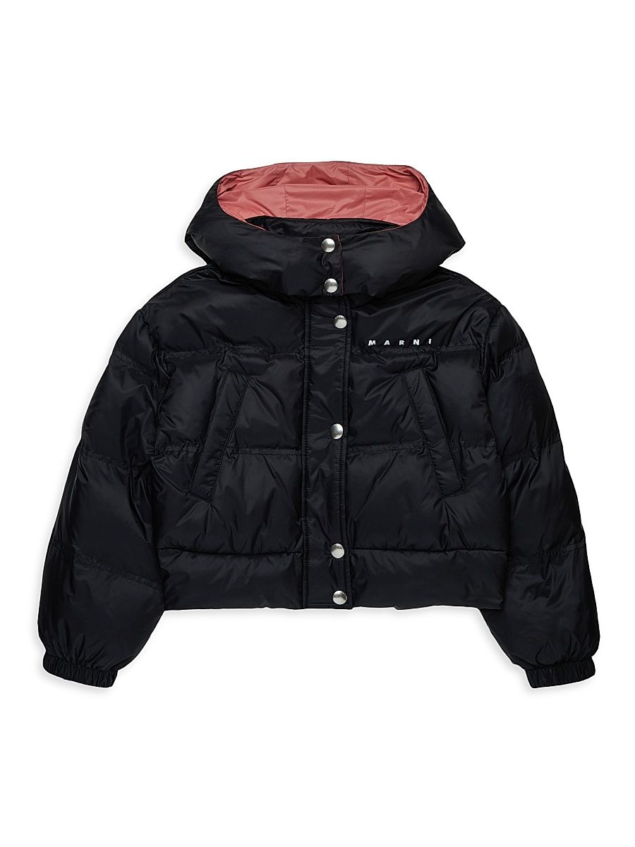 Little Girl's & Girl's Nylon Puffer Jacket - Black - Size 6