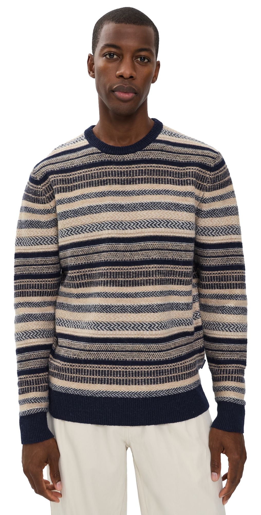 Barbour Highsted Fair Isle Sweater Navy XL