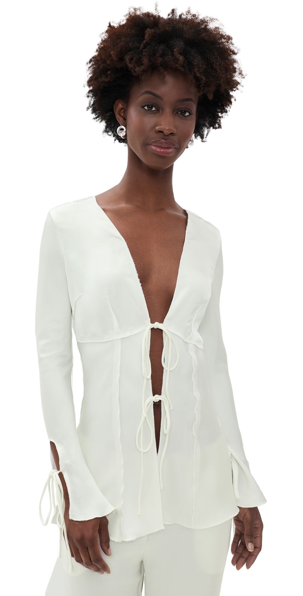 Lioness Veil Blouse Porcelain XL