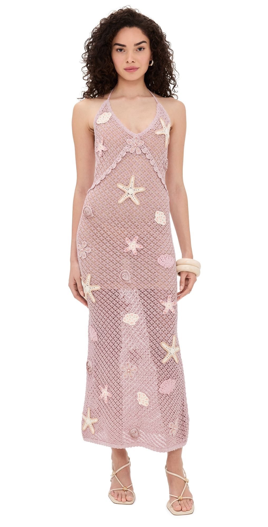 LoveShackFancy Macie Dress Lavender Orchid S