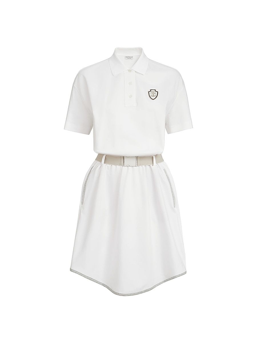 Women's Couture Interlock Mini Dress with Logo - White - Size XXXL