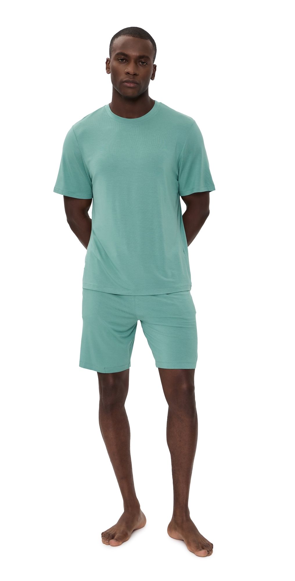 Eberjey Henry Modal Short Pajama Set Seagrass XL