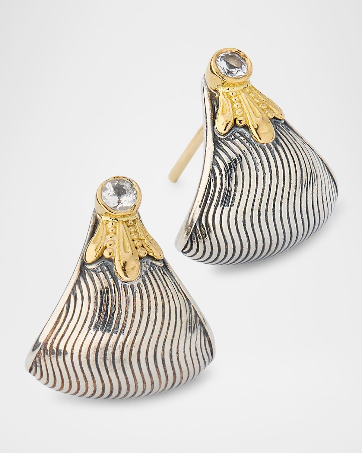 Kyma Fan Earrings with White Sapphires