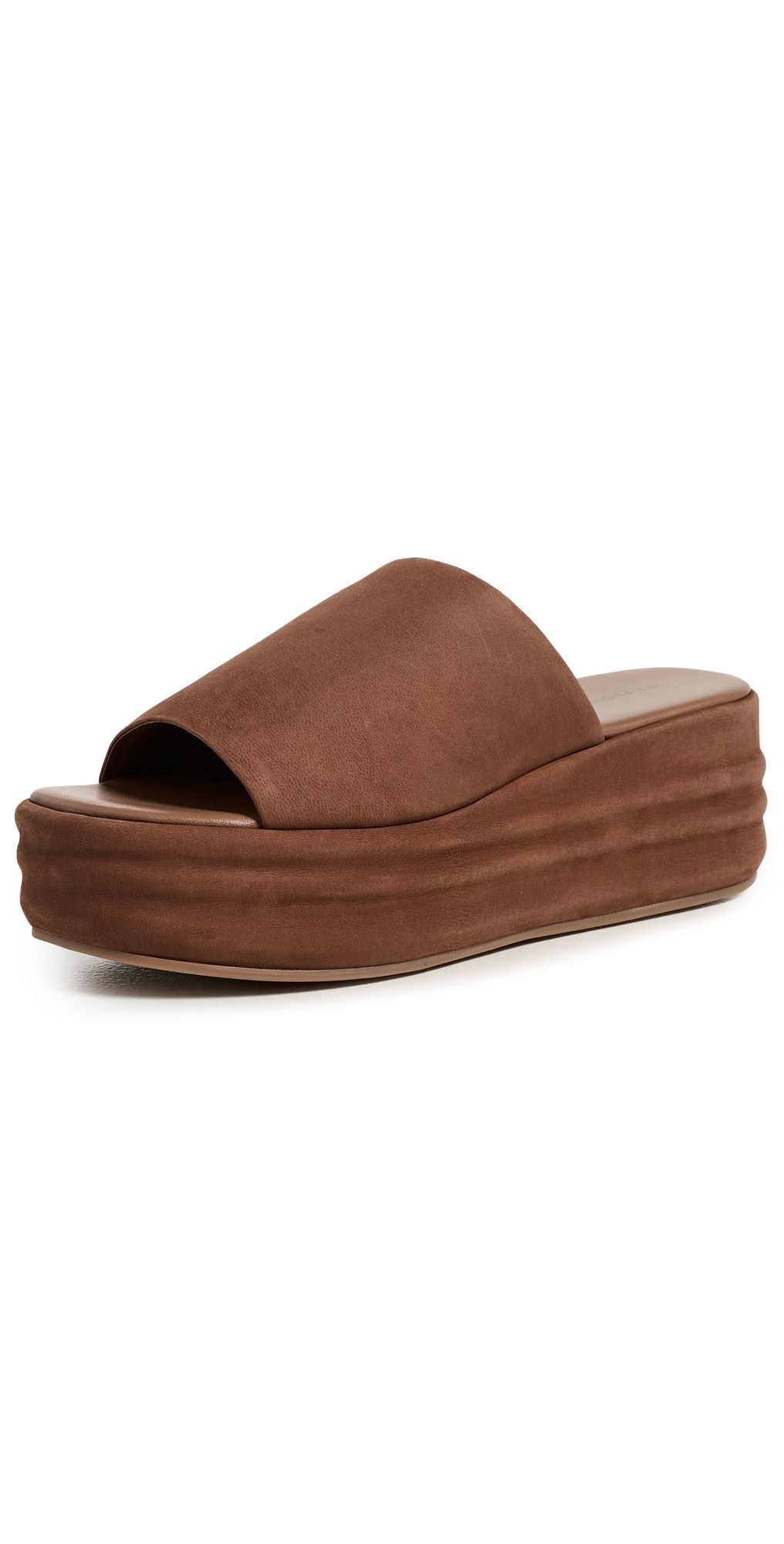 Free People Harbor Flatform Slides Tan 40