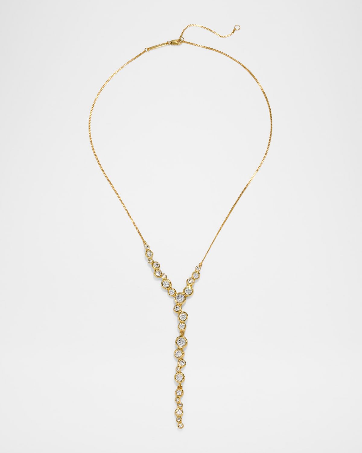 Asterales Gold CZ Cascading Necklace