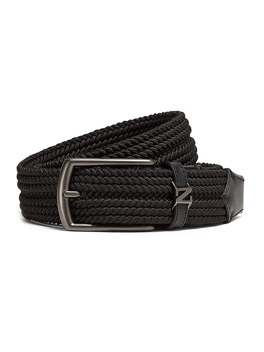 Men's Rayon Belt - Black - Size 34