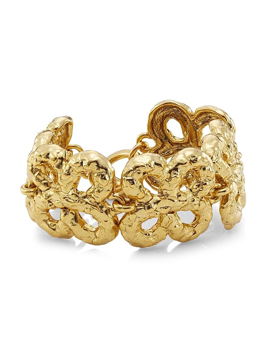 Women's 22K Goldplated Clover Bracelet - Gold
