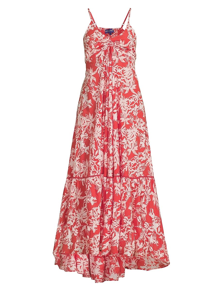 Women's Tatiana Floral Maxi Dress - Red Amazonia - Size Medium