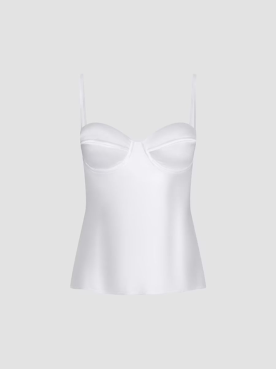 L'AGENCE Women's Orlina Silk Camisole - White - Size 16