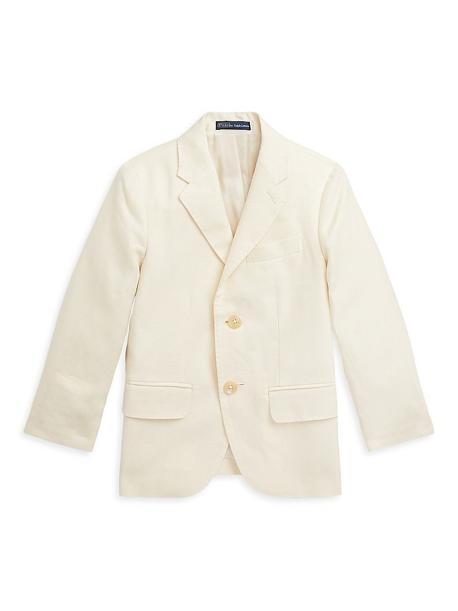 Little Boy's & Boy's Linen Suit Jacket - Light Cream - Size 4