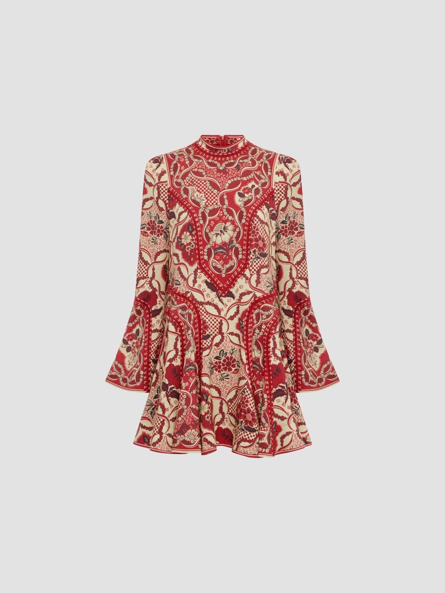 Women's Kenny Floral A-Line Mini Dress - Red - Size 10