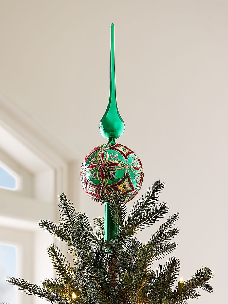 Treetopper 10 Cm, Green Shiny