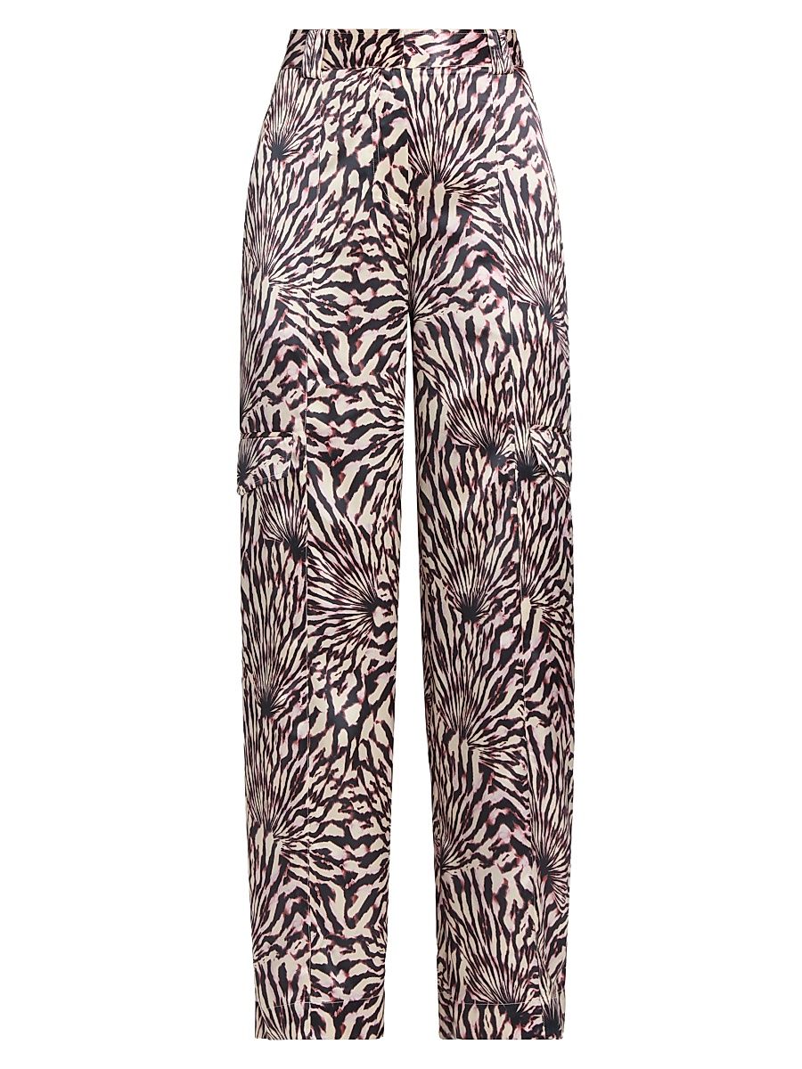 Women's Emilia Satin Cargo Pants - Rhodonite - Size 14