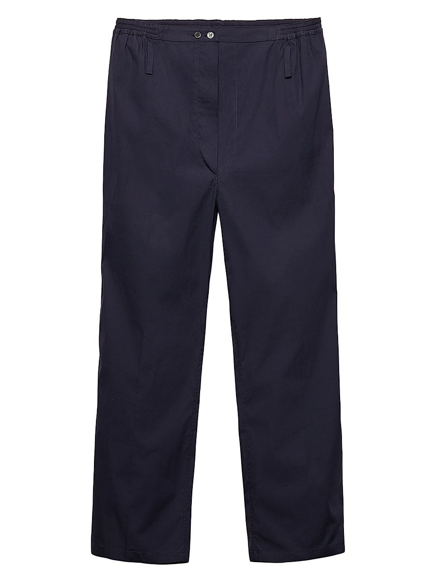 Women's Cotton Poplin Pants - Blue - Size 8