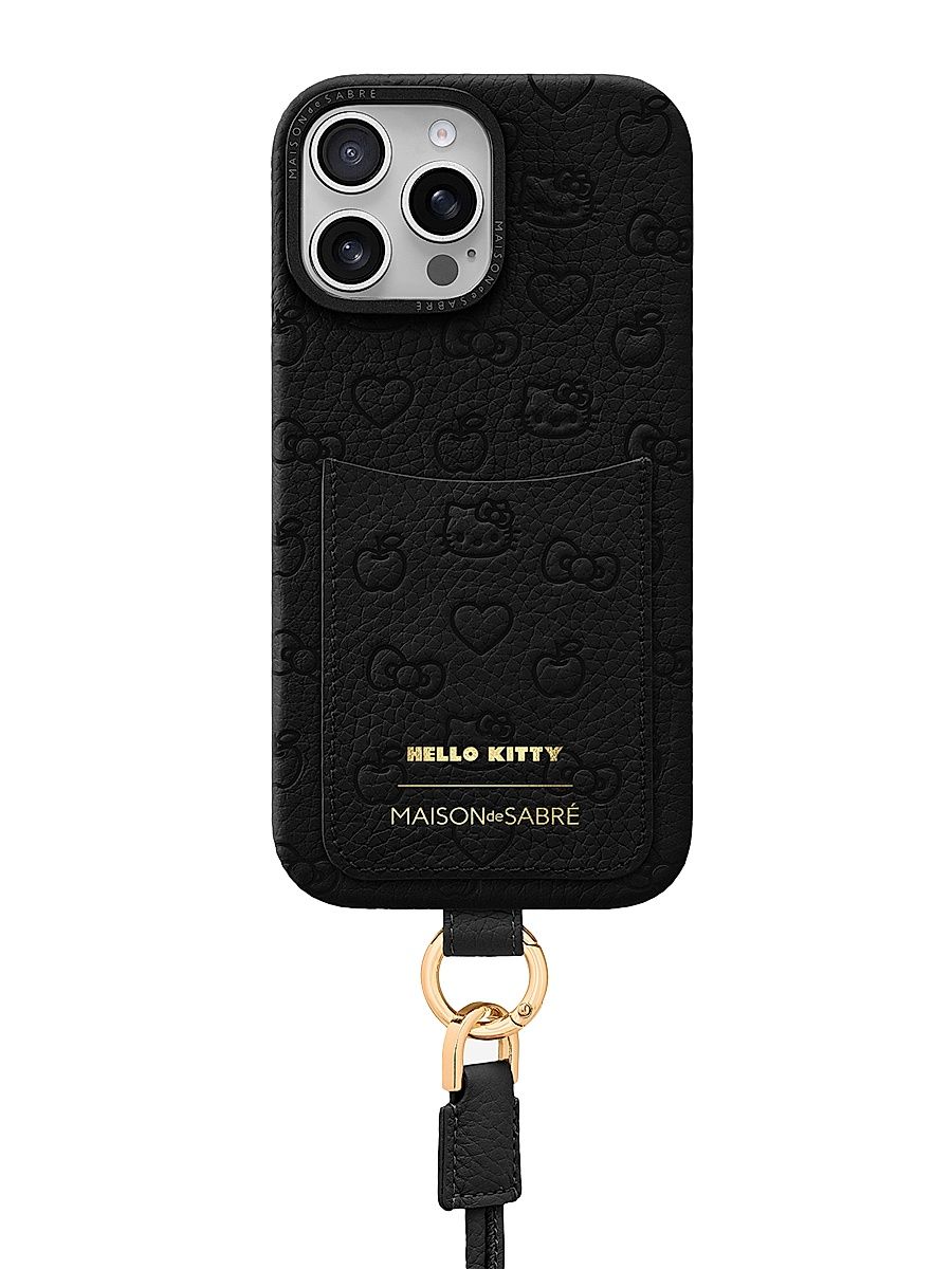 Hello Kitty Sling Phone Case (iPhone 16 Pro Max) - Black Caviar