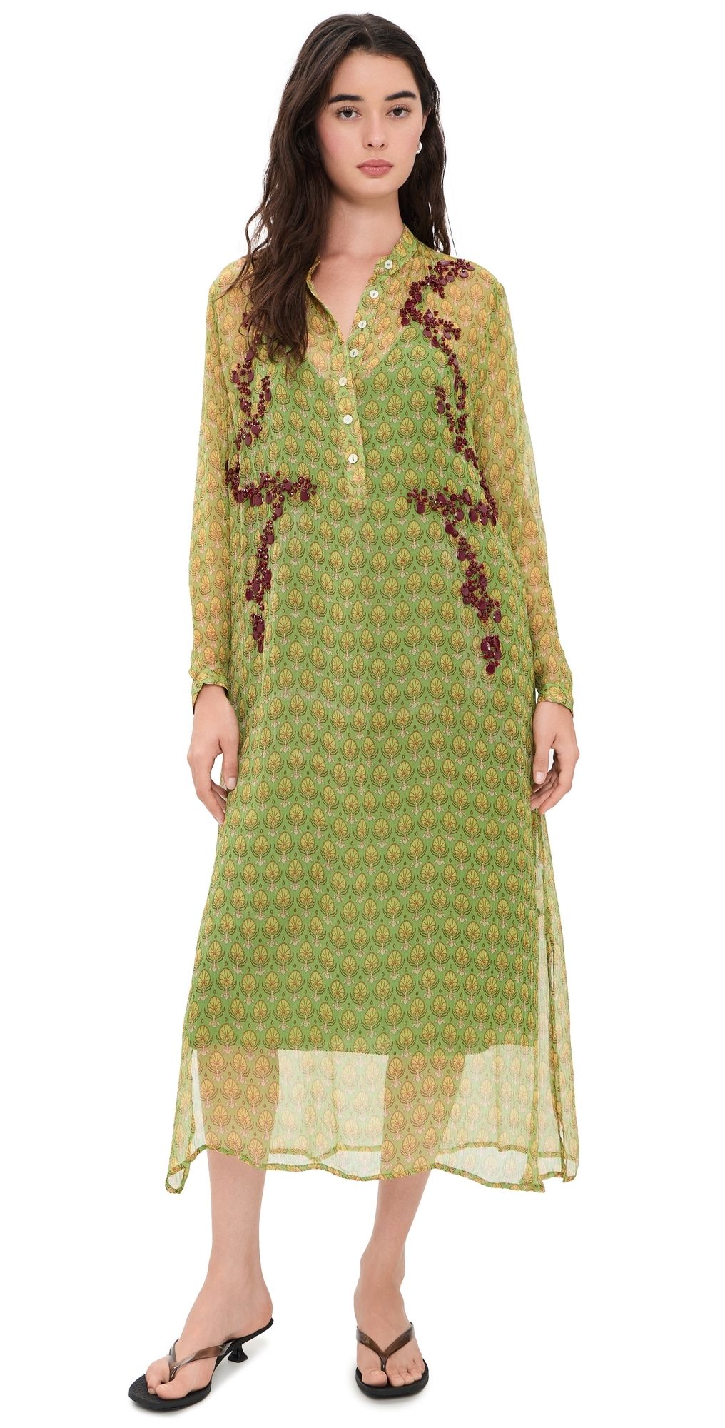 Chan Luu Drip Drip Tunic Green One Size