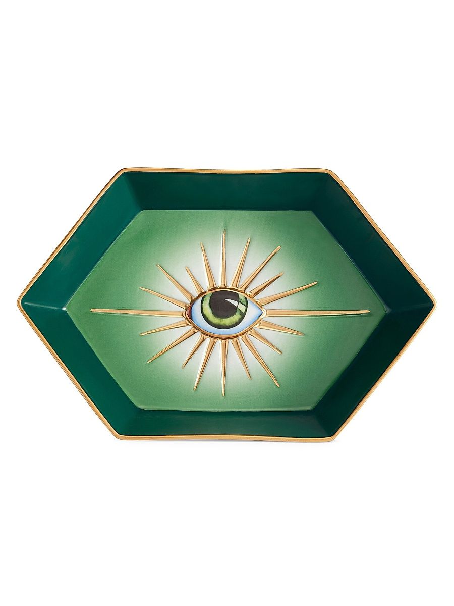 Lito Porcelain Eye Hexagon Tray