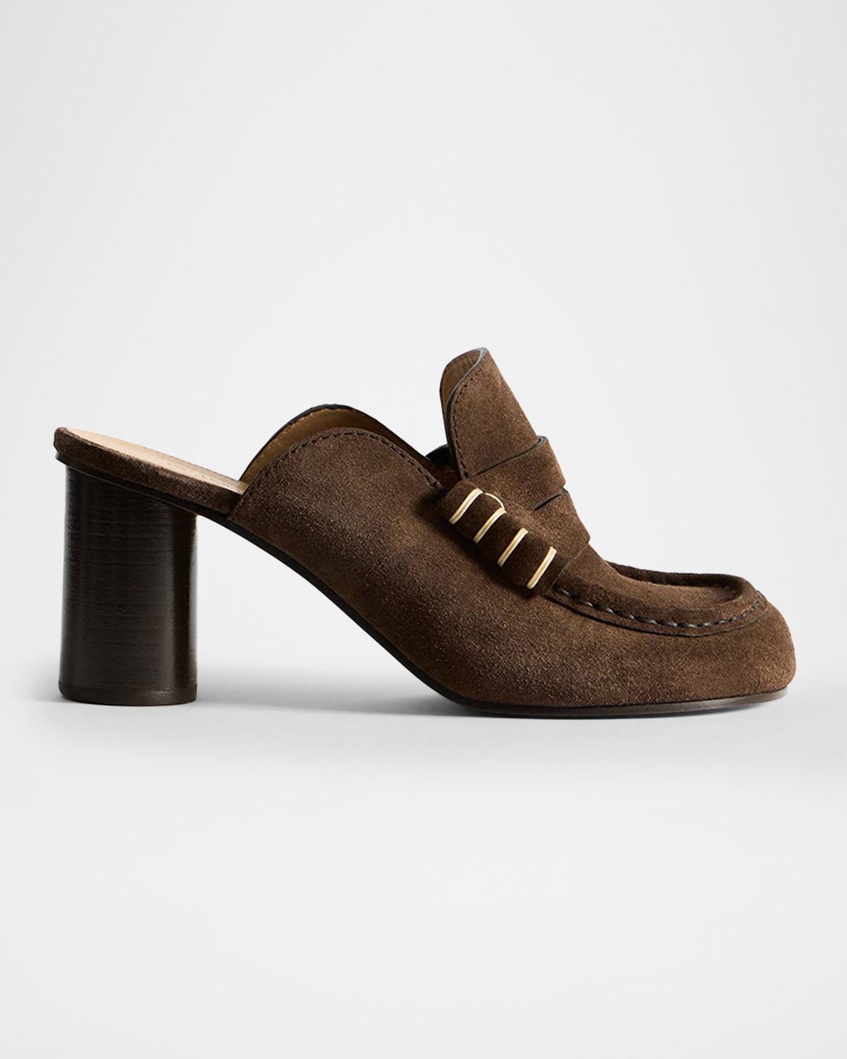 70mm Suede Loafer Mules