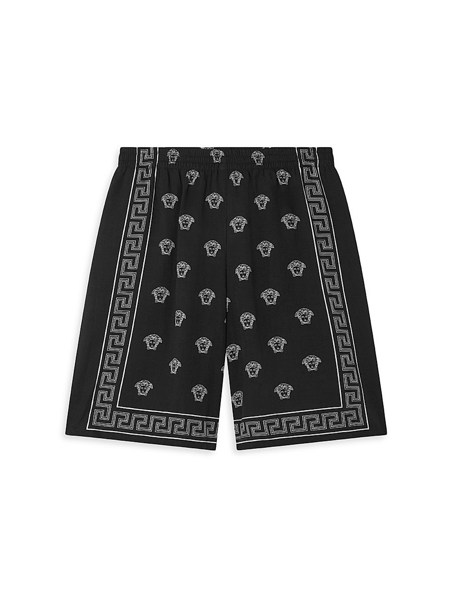 Little Boy's & Boy's Medusa Bandana Shorts - Black White - Size 6