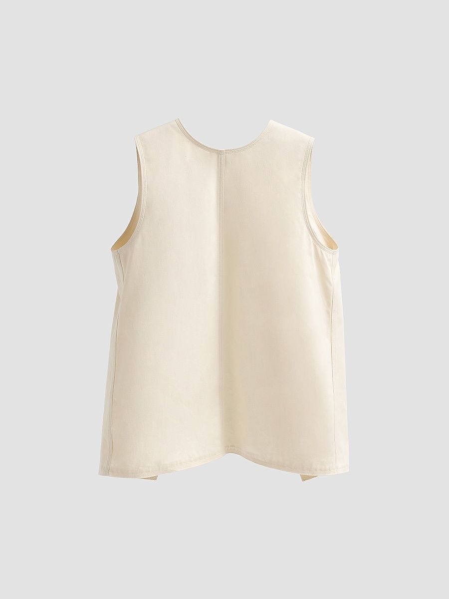 Proenza Schouler Women's Nerina Cotton Drill Top - Marzipan - Size 12