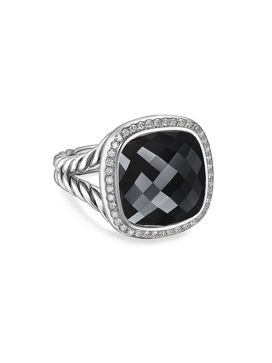 Women's Albion Ring in Sterling Silver - Black Onyx - Size 6