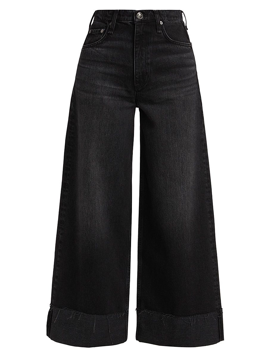 Women's Sofie High-Rise Wide-Leg Cuffed Jeans - Blair - Size 28