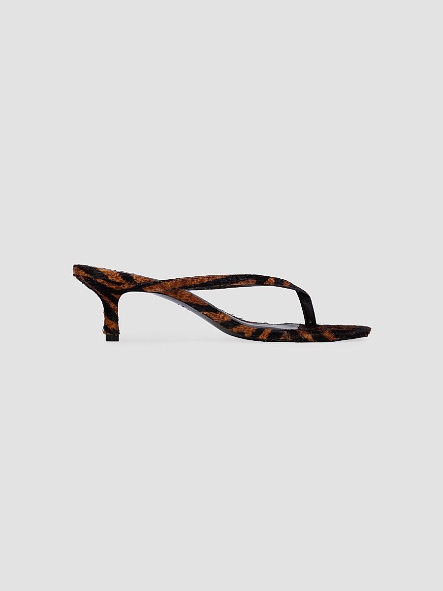 Women's Tash 50MM Pony Hair Sandals - Brown Zebra - Size 12