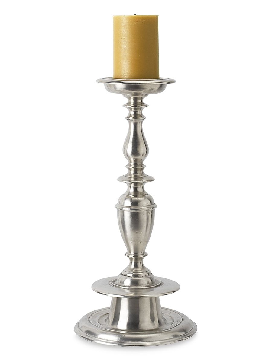 Gigante Pewter Pillar Candlestick