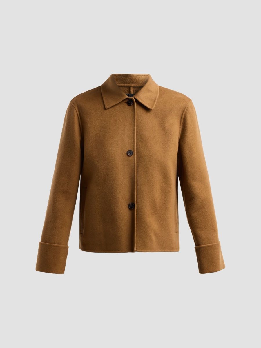 Theory Women's Boxy Cuffed Jacket - Acacia Brown - Size XL