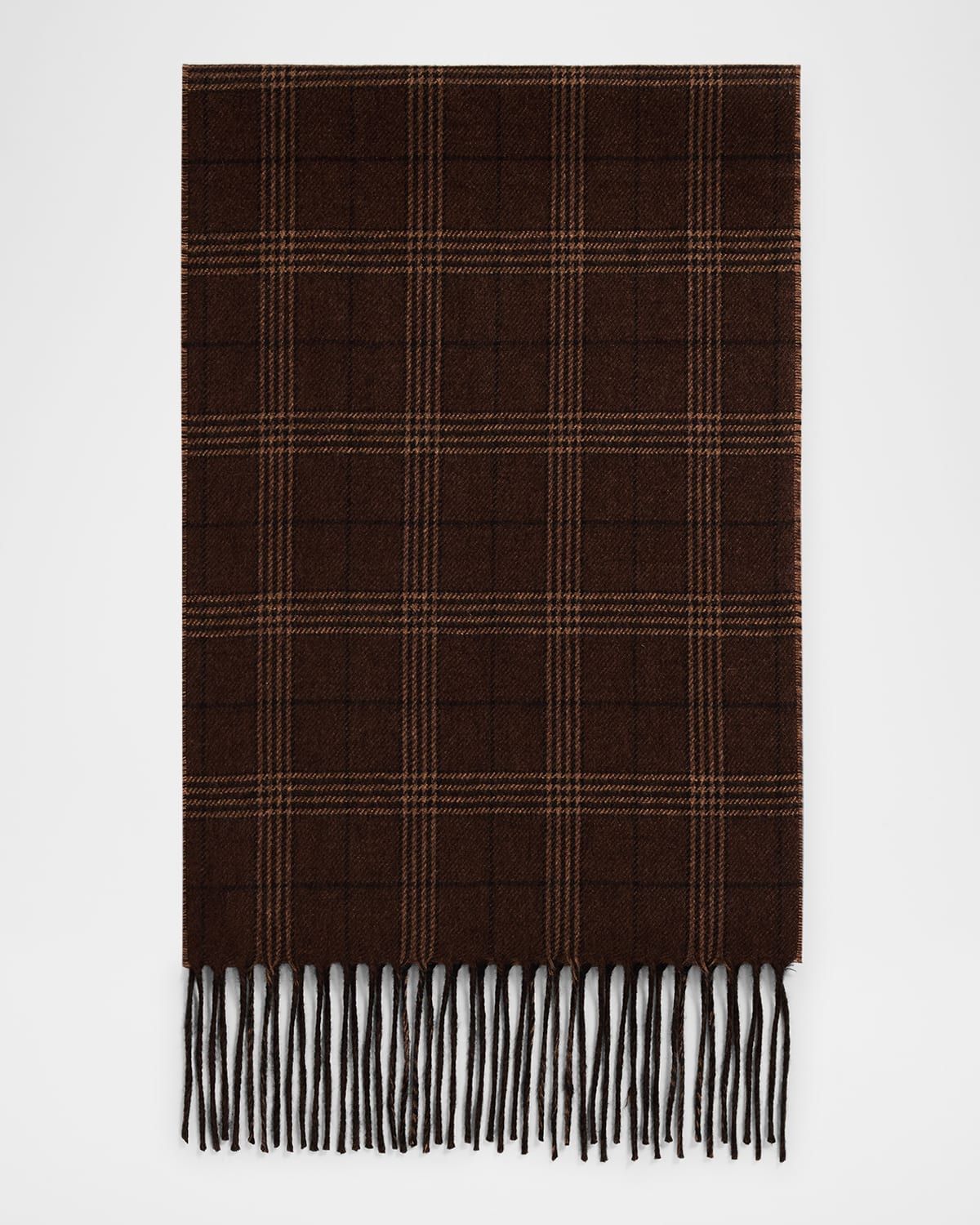 Men & apos;s Baltazar Herringbone to Plaid Silk and Cashmere Scarf