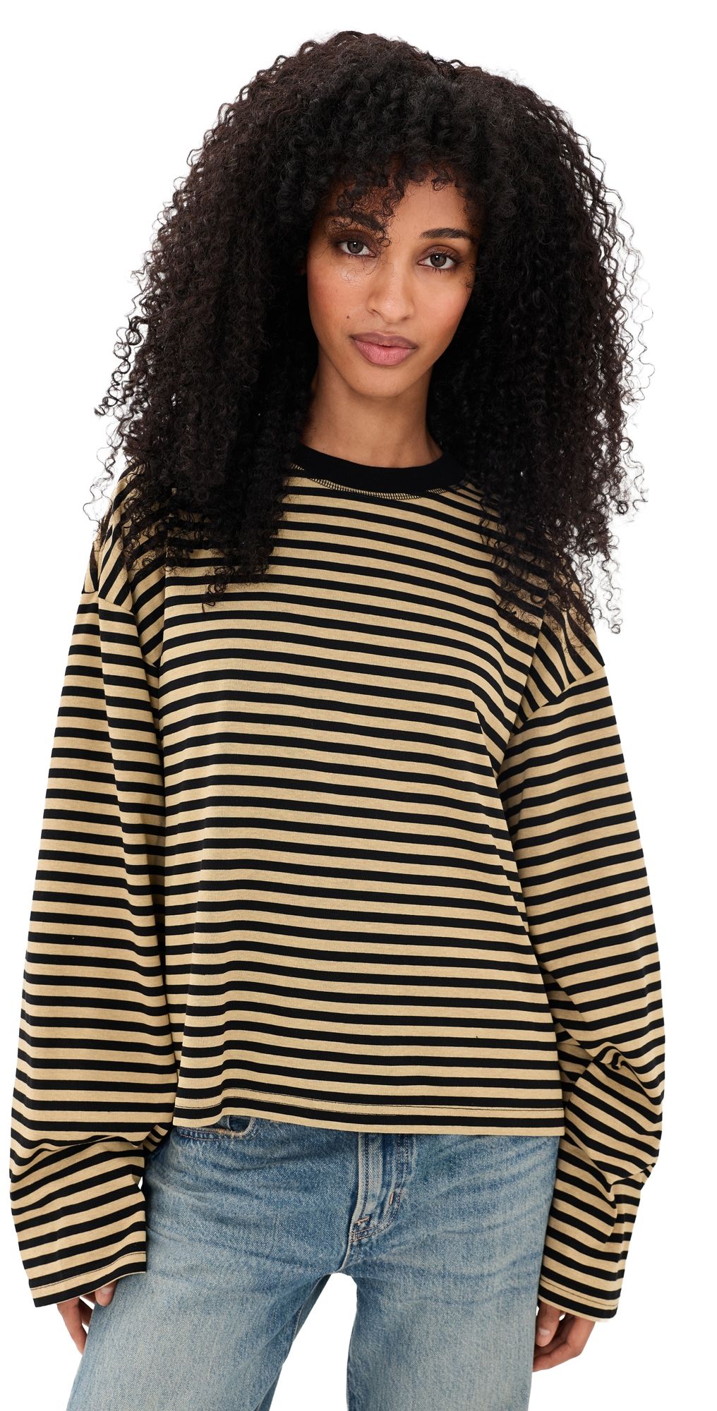 Lioness Bloom Long Sleeve Tee Sahara Ink Stripe M