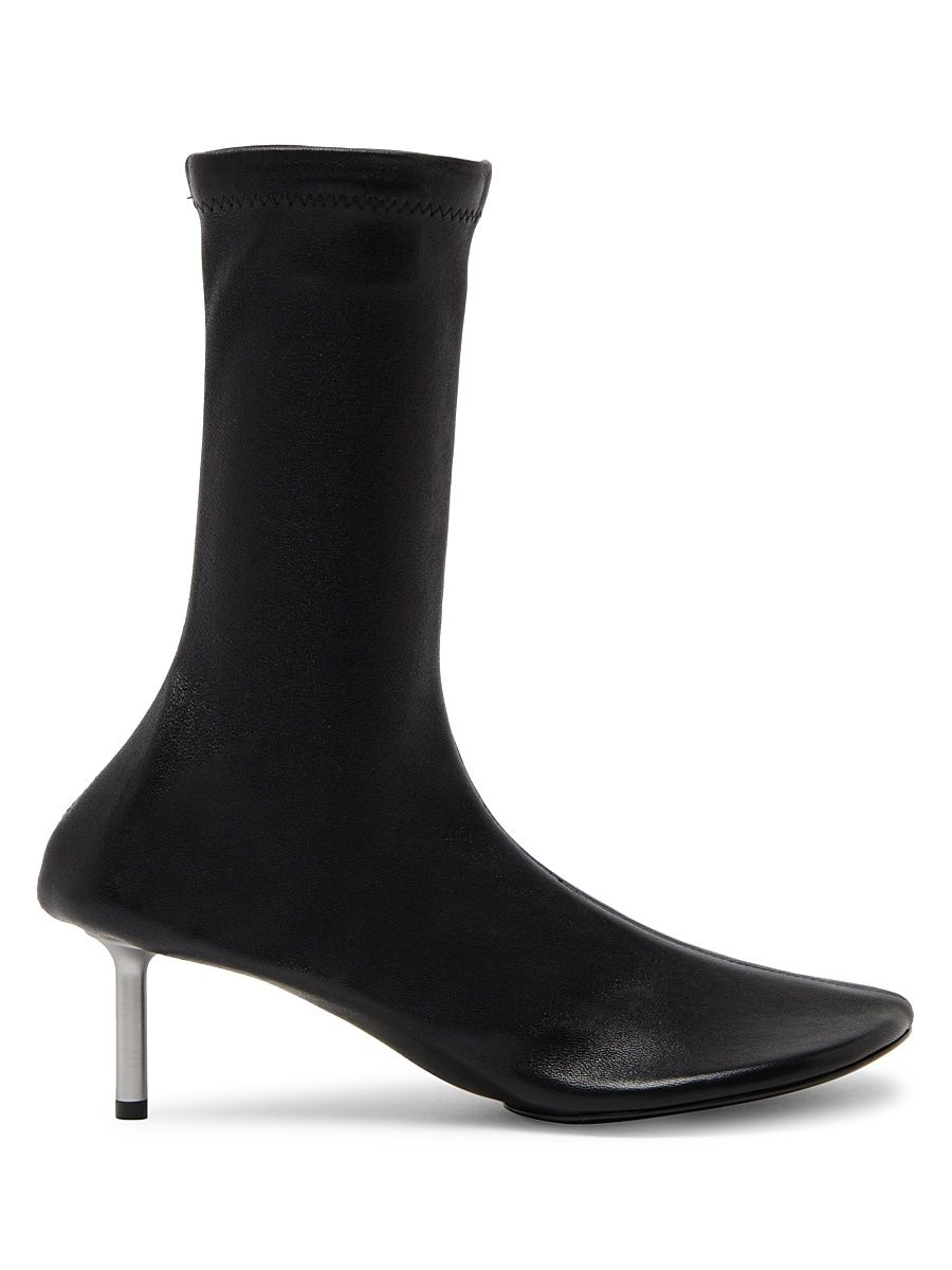 Women's 55MM Leather Ankle Boots - Black - Size 10