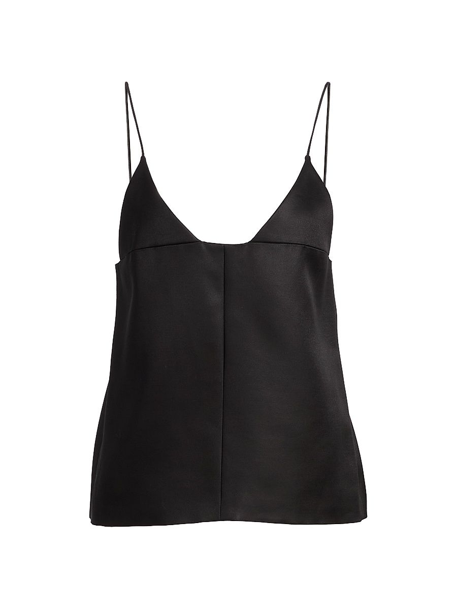 Women's Bridges Virgin Wool-Silk Tank - Black - Size 8