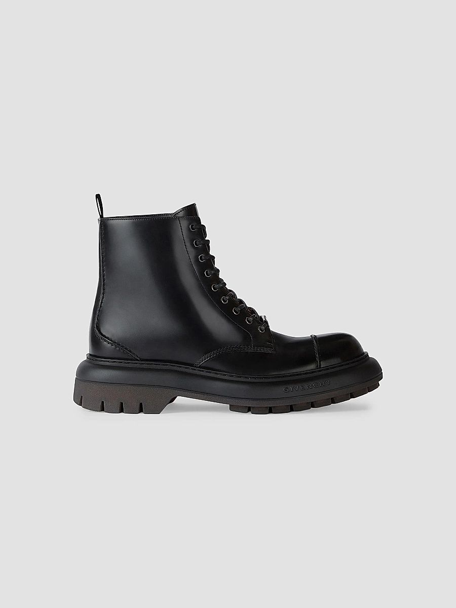 Givenchy Men's Cargo Boots in Leather - Black - Size 13