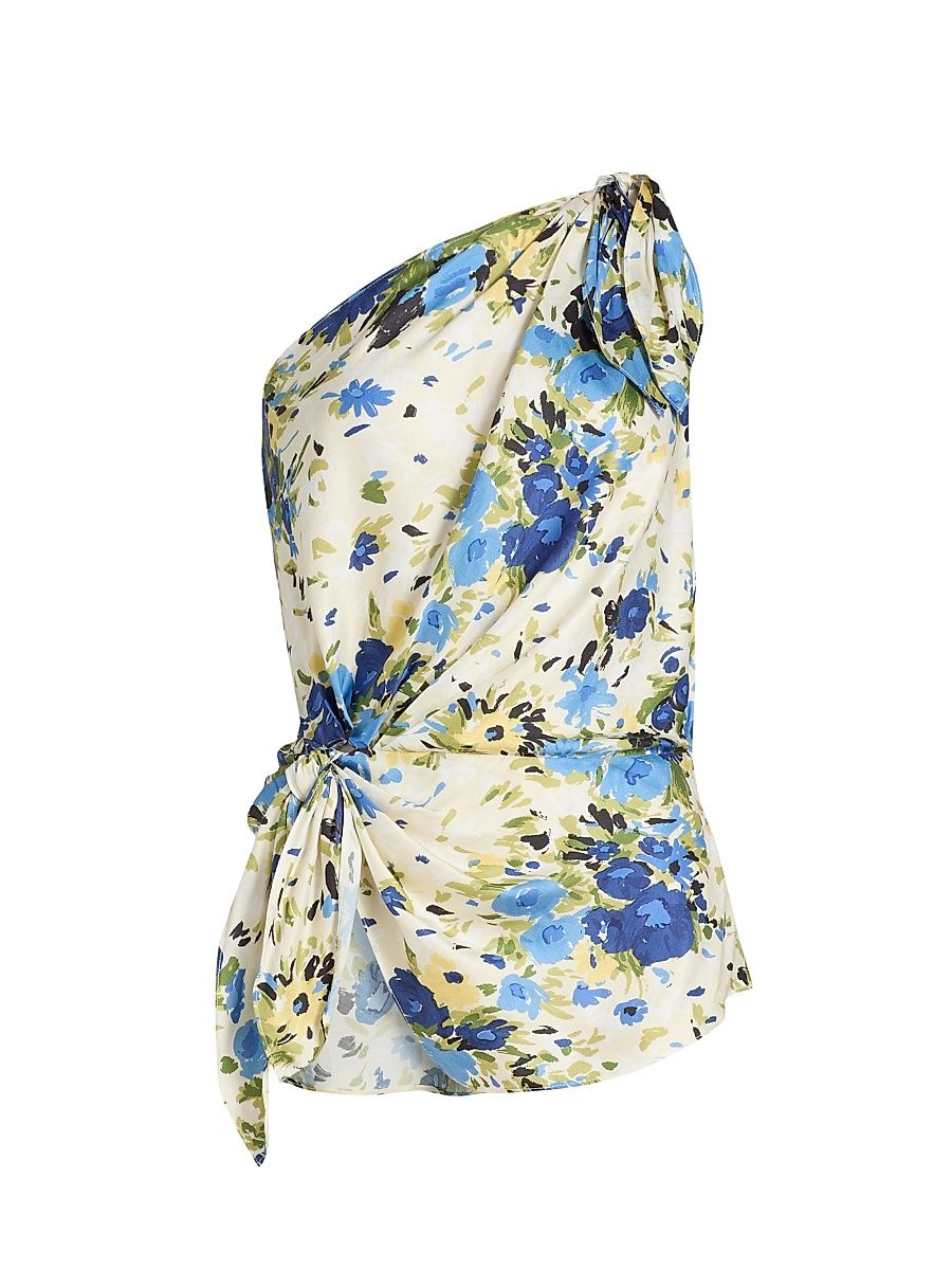 Women's Ellianna Floral Tie-Detail Top - Butter Capri Multi - Size 14