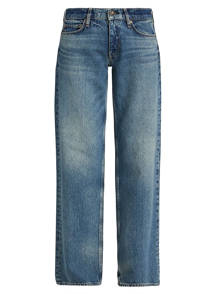 Women's Saige Low-Rise Full Straight-Leg Jeans - Echo - Size 32