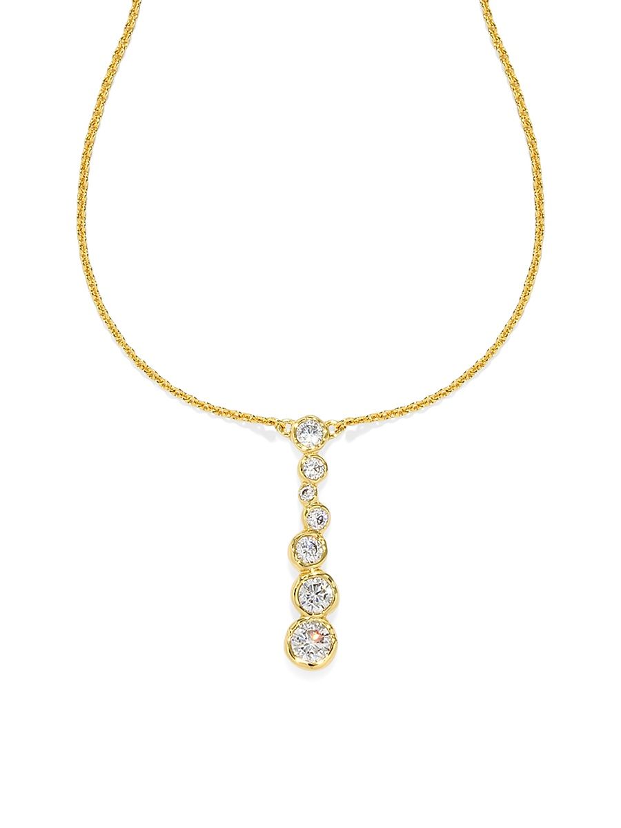 Women's Asterales Bubble 14K-Gold-Plated & Cubic Zirconia Pendant Necklace - Gold