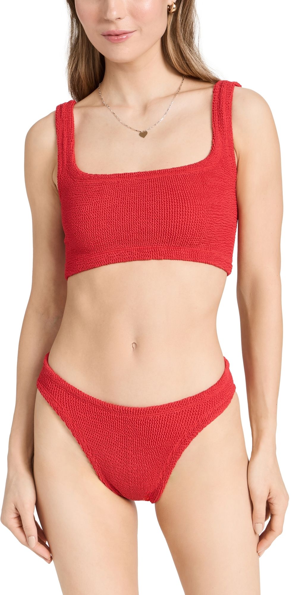 Hunza G Coverage Xandra Bikini Set Red One Size