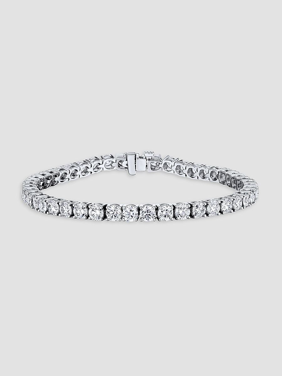 Women's 18K White Gold & 8.55 TCW Diamond Tennis Bracelet - White Gold