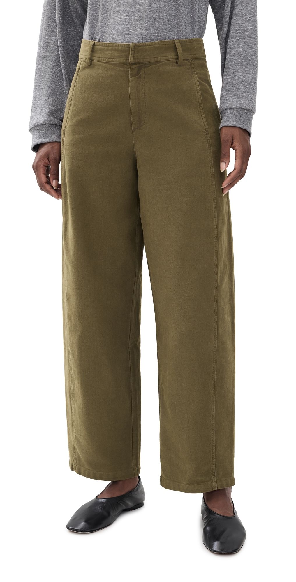 perfectwhitetee Akira Barrel Utility Pants Dark Olive 0