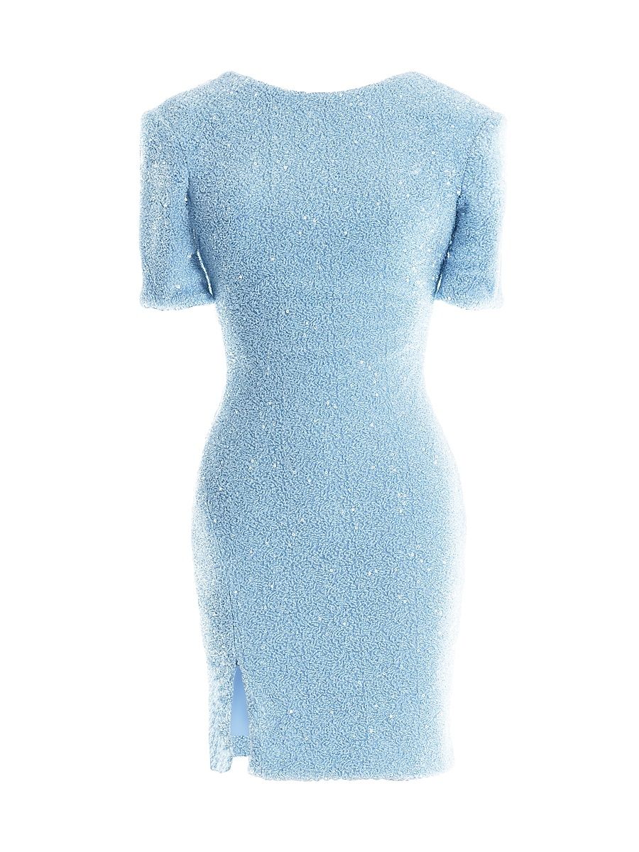 Women's Maddox Sequin Front-Slit Body-Con Minidress - Sky - Size XXL