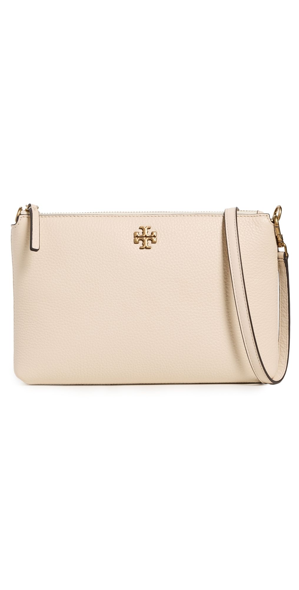 Tory Burch Mercer Pebbled Wallet Crossbody New Cream One Size
