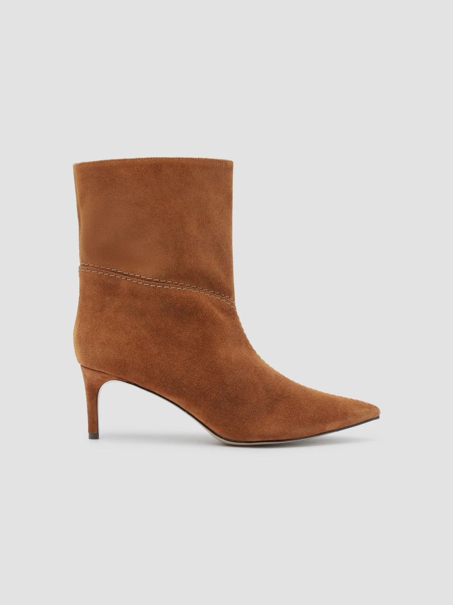 Alexandre Birman Women's Malva 60MM Suede Booties - Espresso - Size 6