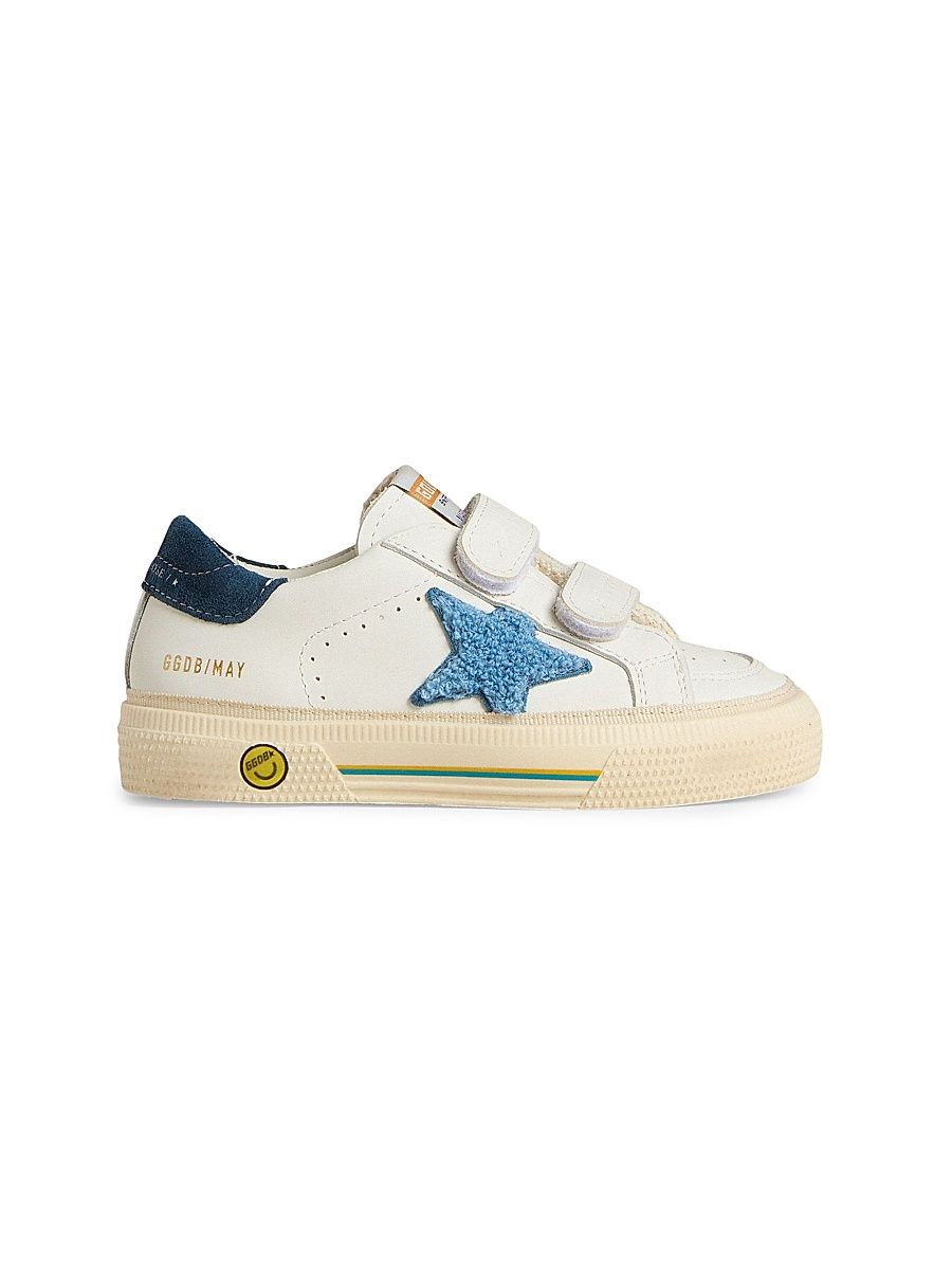 Baby Boy's, Little Boy's & Boy's May School Star Leather Sneakers - White Blue - Size 1.5 (Child)