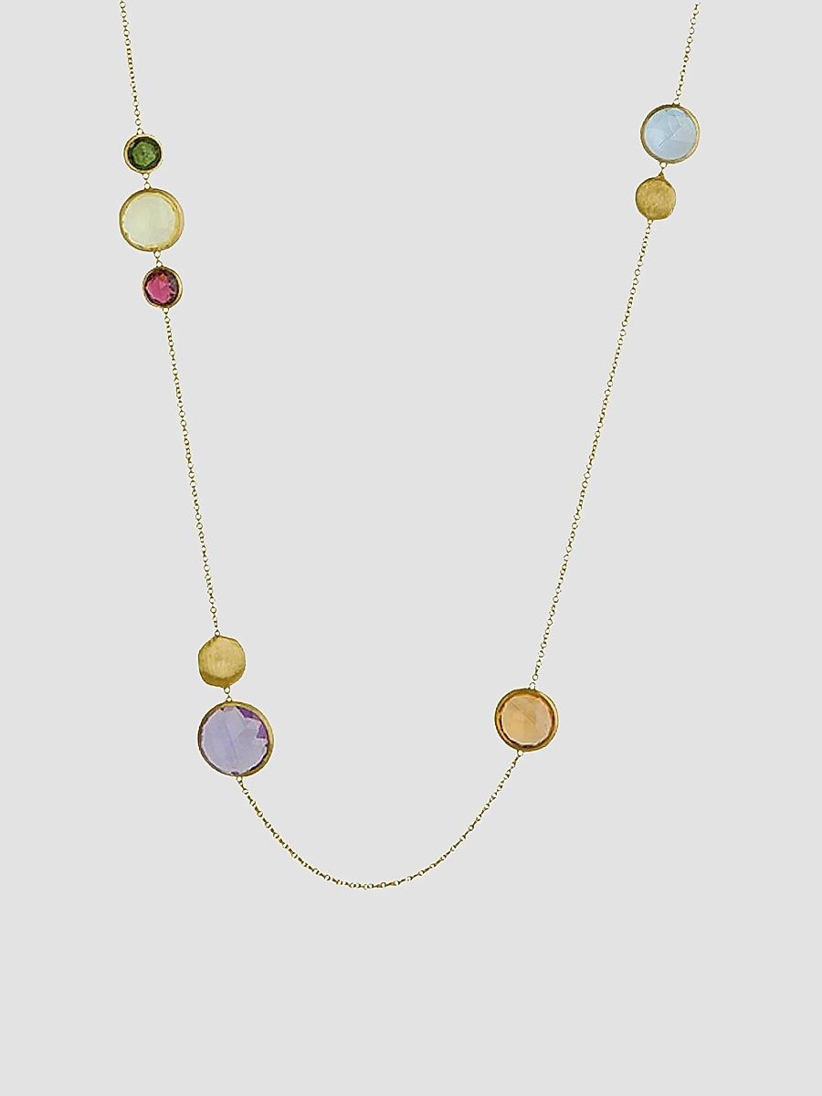 Marco Bicego Women's Jaipur Color 18K Yellow Gold & Multi-Stone Long Station Necklace - Gold