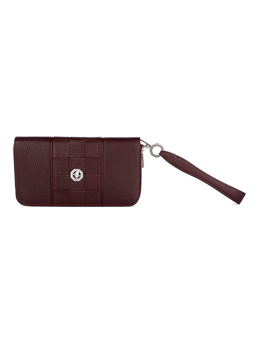 Men's Sophisticated Calf Bag with Detachable Handle - Dark Brown