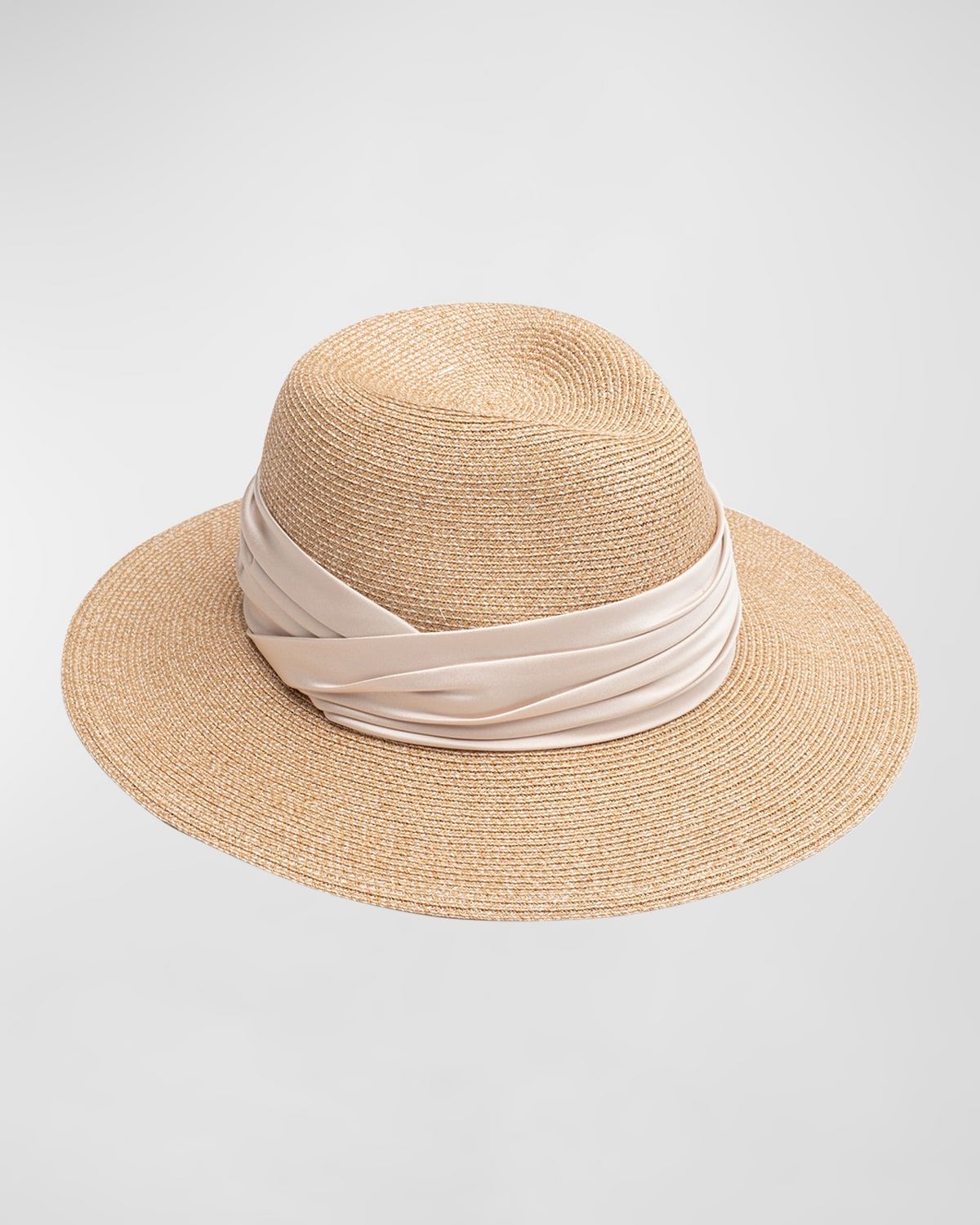 Courtney Straw Fedora With Twisted Band