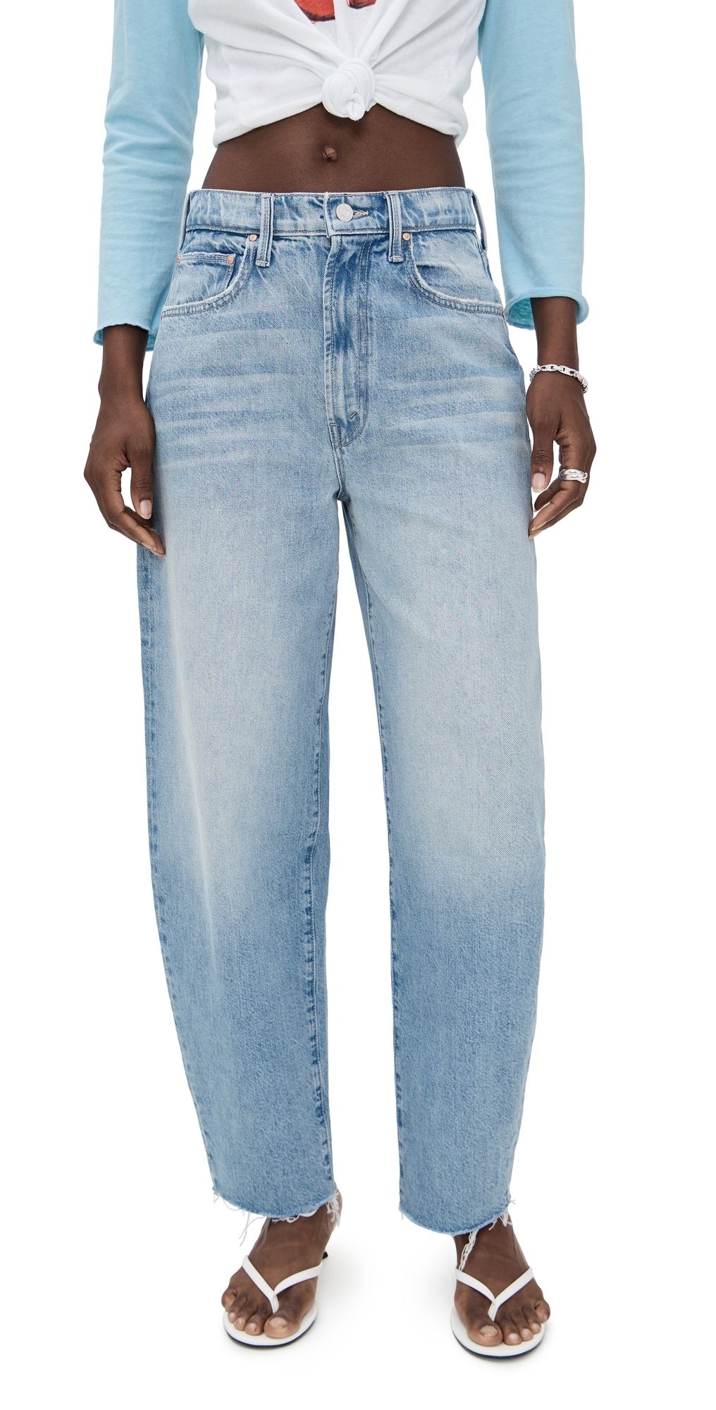 MOTHER The Fangirl Hover Fray Jeans Floral Fury 32