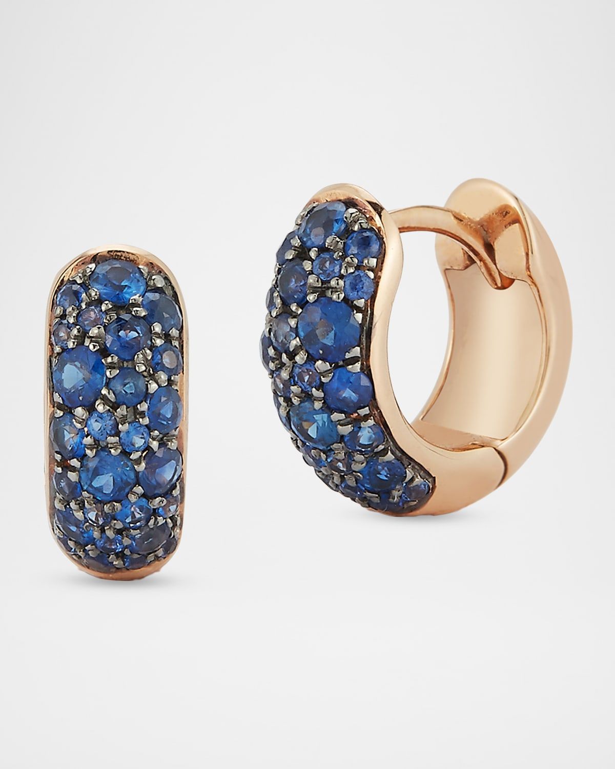 Julian Blue Sapphire Huggie Earrings